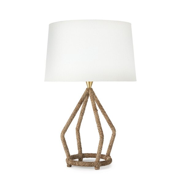 Jute wrapped four legged coastal lamp